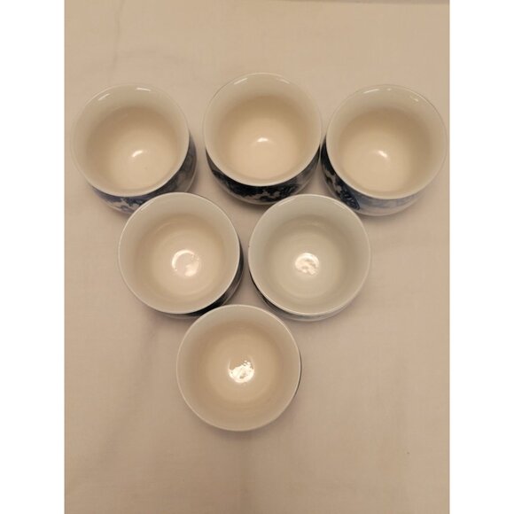 Elegant Blue & White Porcelain Tea Set 1 Teapot & 6 Cups Chinese Design Gift Box - Picture 10 of 13